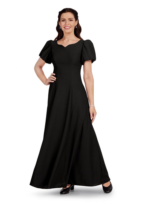 Ladies Concert Black Derby Dress - Front