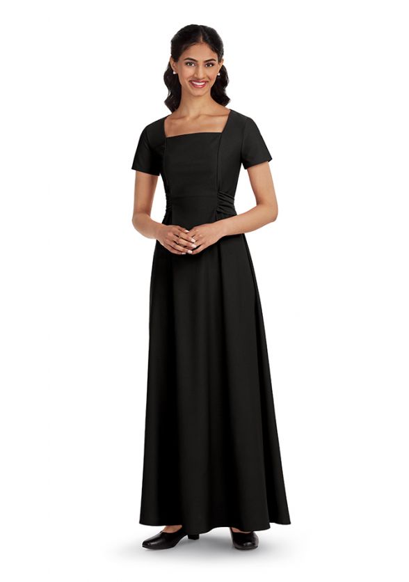 Concert Black Tie-Back Givens Dress - Front