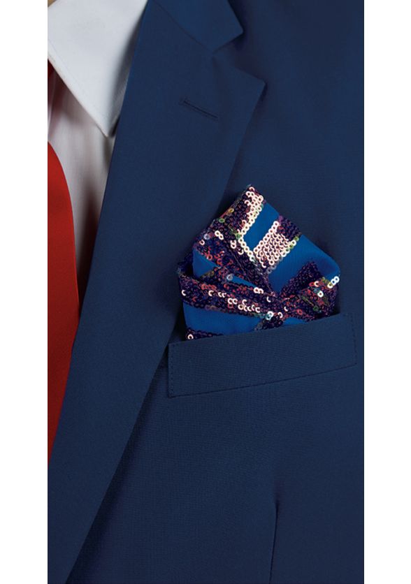 Reversible Empire Show Choir Pocket Square-Royal/Multi