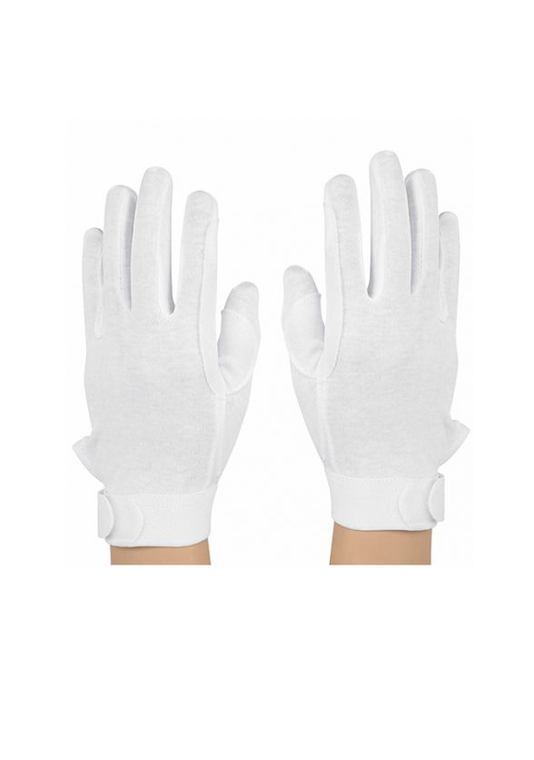 StylePlus Deluxe Cotton Glove with Velcro Closure - White