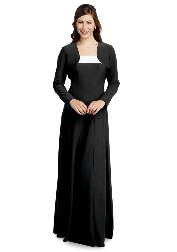 Long Sleeve Crepe Bolero Style Shrug for Women