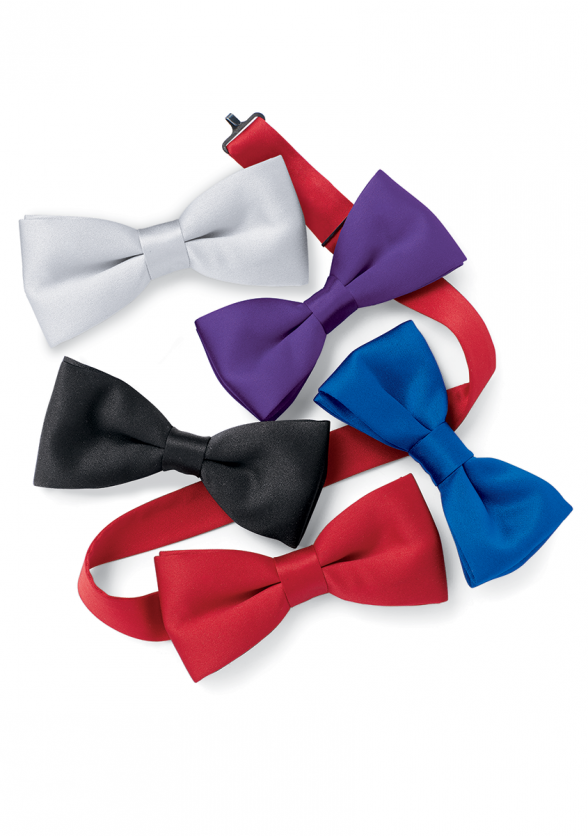 Adjustable Banded Vanguard Bow Tie in Satin