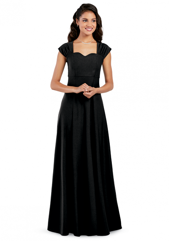 Queen Anne Concerto Dress with Shirred Sleeves