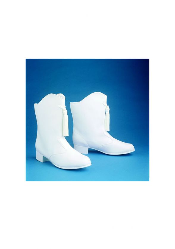 Dinkles Stacie Short Majorette Boots - Solid White
