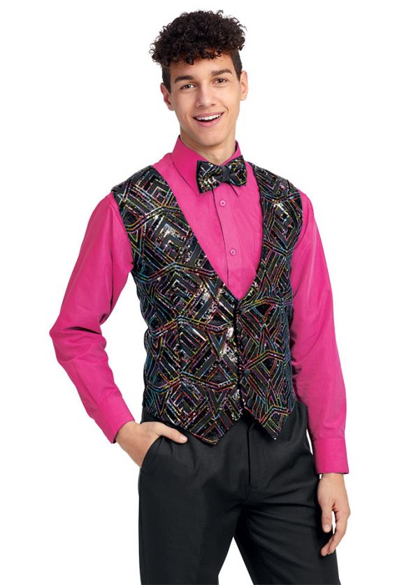 Youth Empire Sequin Vest in Black
