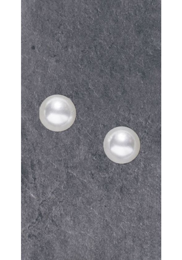 Pearl Button Earrings