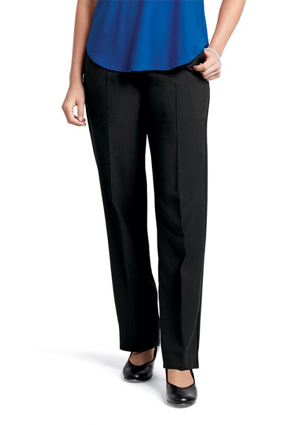 Ladies Regular Rise Dress Pants in Black