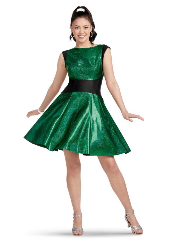 Pullover Clover Show Choir Dress - Green/Black