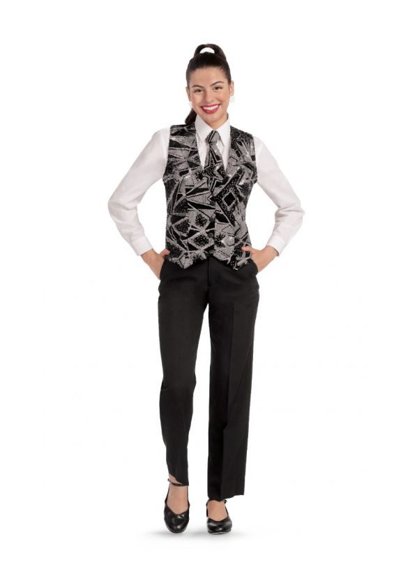 Ladies' Cosmic Velvet Show Choir Vest - Pewter