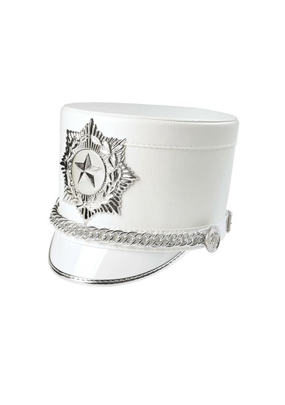Shako Hat for Marching Band, white
