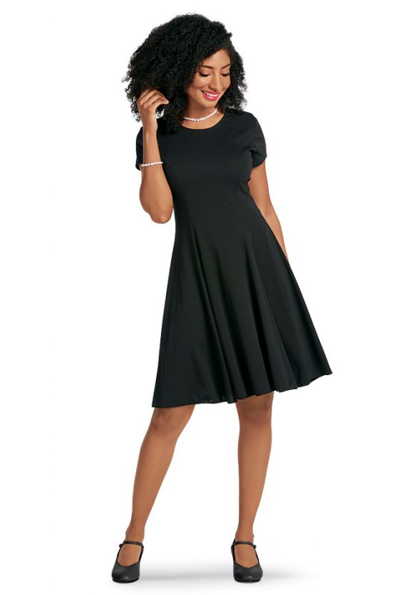 Tinsley Knee-length Concert Black Dress