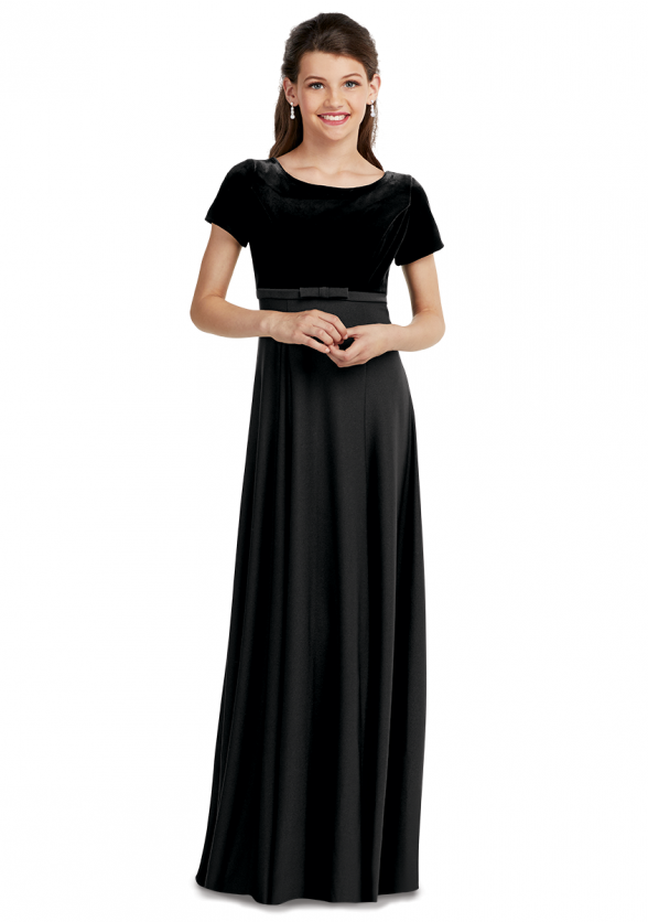Youth Harmonique Concert Dress in Velvet and Crepe