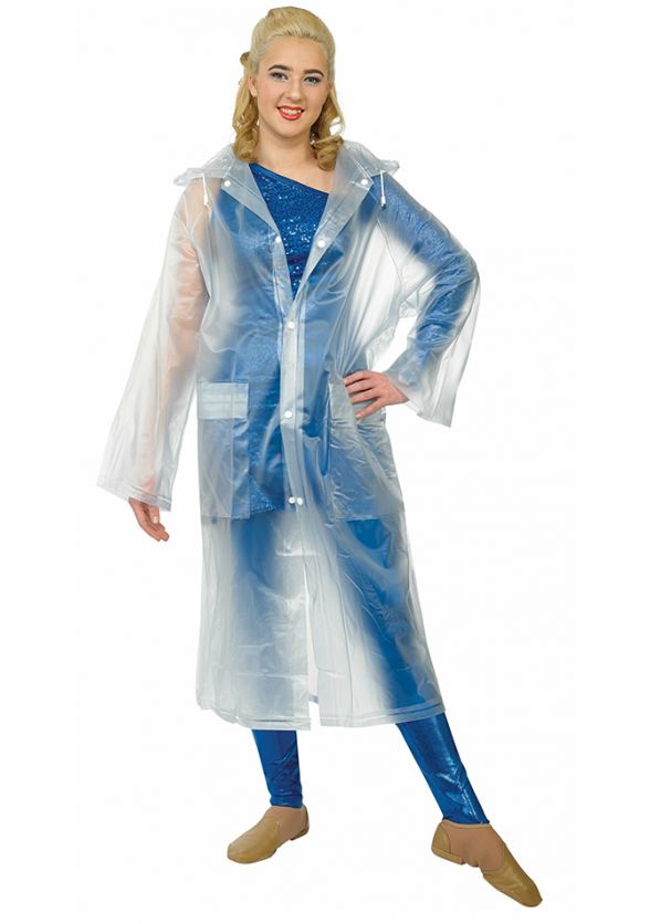 StylePlus Budget Friendly Full Length Vinyl Raincoat for Marching Bands - Clear