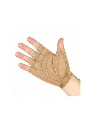 StylePlus Fingerless Grip Factor Color Guard Gloves - Tan