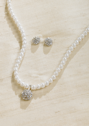 Pearl Rhinestone Set
