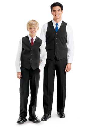 Adult Vest Package with Tuxedo Pants and Long Neck Tie