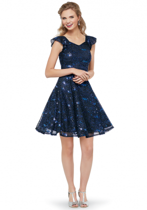 Double Flutter Sleeve Paige Dress