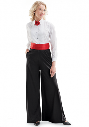 Wide Leg Pavillon Pants in Stretch Knit