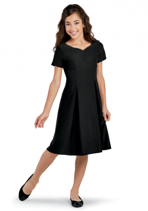 Knee Length Youth Libby Dress in Concert Black