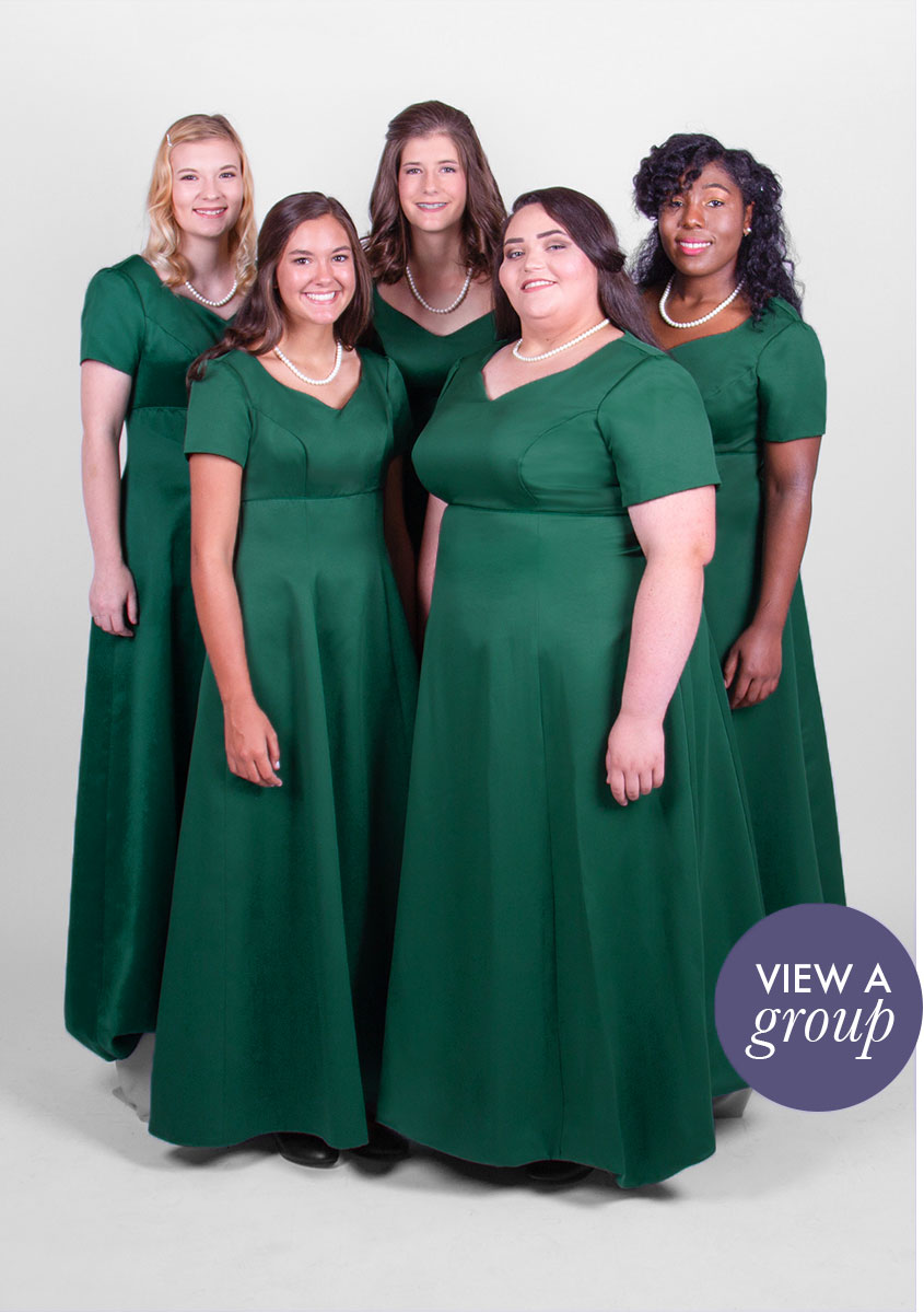 group of girls wearing Harmonia Concert Choir dress
