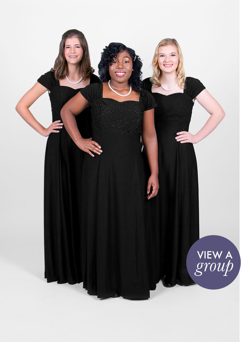 group of girls wearing Sofia Concert Choir dress